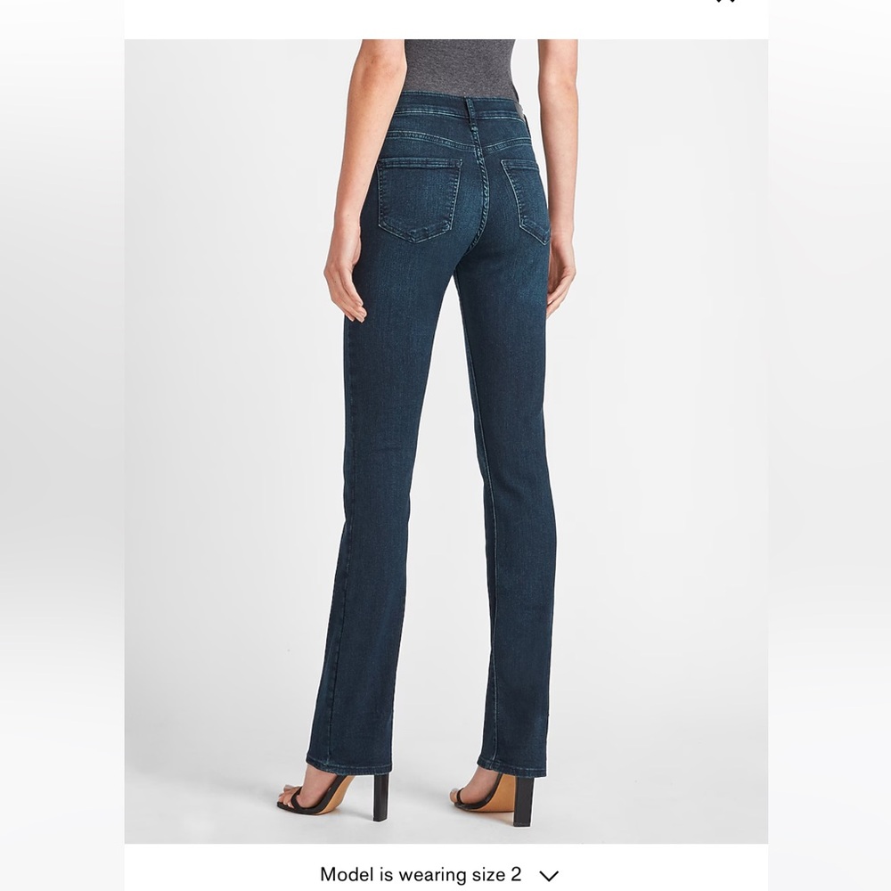 Express High Rise Dark Wash Barely Boot Jeans